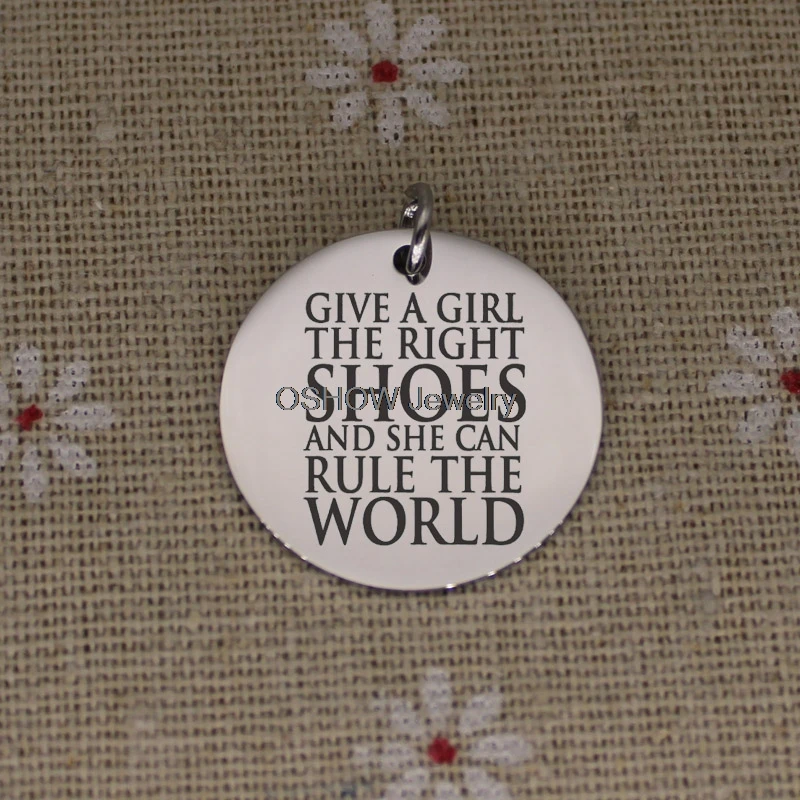 Ladyfun очаровательыне нержавеющие-подарите девочке правильную обувь, и она может завоевать мир Подвески DIY ювелирных изделий