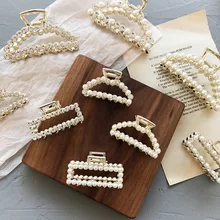 JZYN роскошный жемчуг со стразами бусины заколки для волос аксессуары для волос заколки-крабы для волос зажим для женщин Девушка блестящее украшение