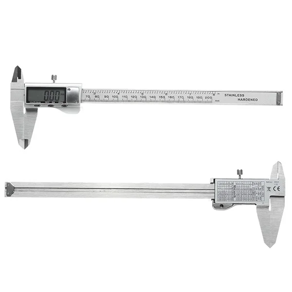 Цифровой штангенциркуль 0-200 мм 8 дюймов 0,01 мм нержавеющая сталь электронный цифровой штангенциркуль метрический/дюймовый измерительный