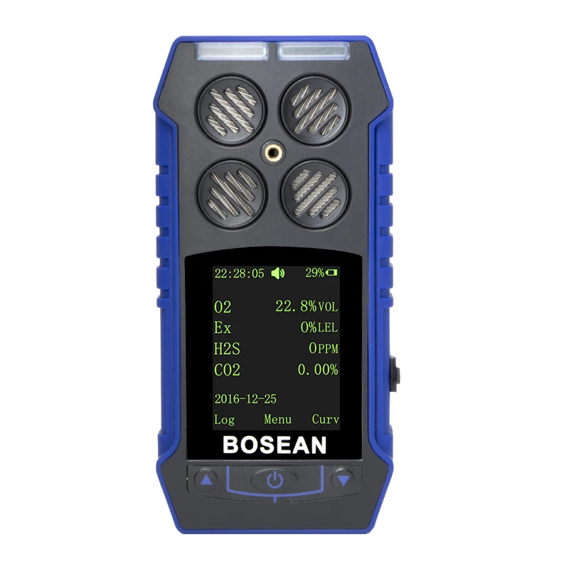 6в1 комбинированный газовый монитор lcd O2 EX H2S CO воспламеняющийся газ сероводород кислород горючий газ датчик утечки анализатор темп время
