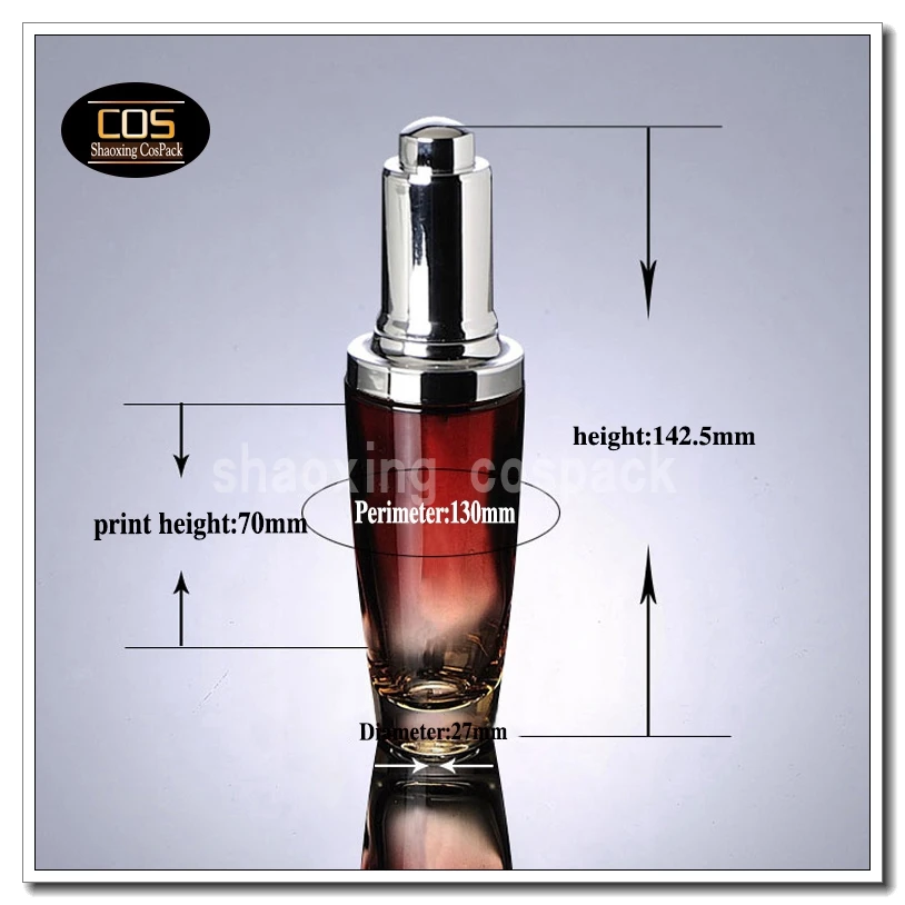 50ml red e juice liquid glass dropper bottle, e liquid 50ml bottles