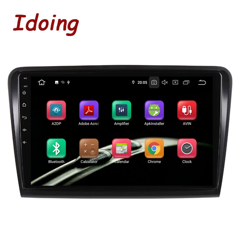 Автомобильный мультимедийный плеер Idoing 10 2 дюйма 2.5D Android 9 0 для Skoda Superb 2008 2014 4 Гб + 64