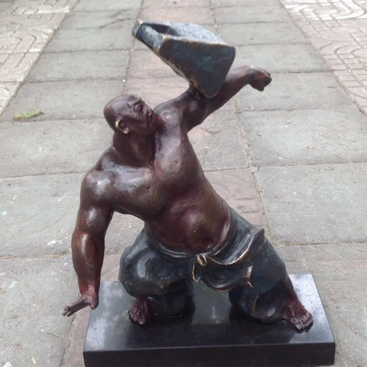 BEST The bronze statue of the works of art sports play Home Furnishing buildings tools lighter wedding D
