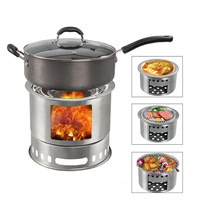 KA18 Multi Purpose Fuel Stove Foldable Outdoor Firewoods Coal Camping