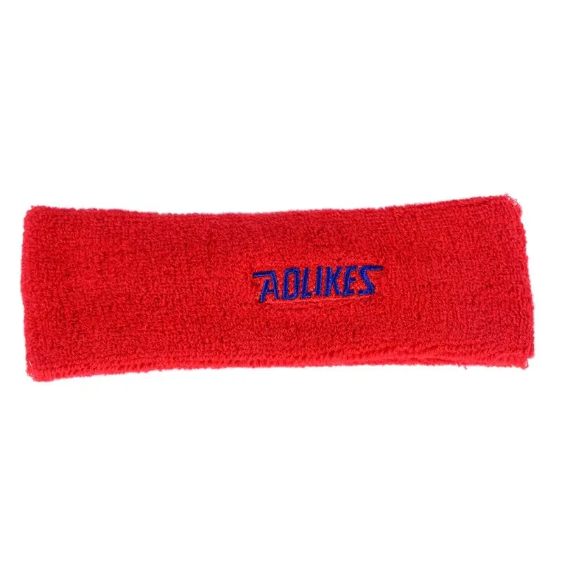 AOLIKES головные повязки Для Йоги Хлопок повязка от пота для мужчин Sweatband женщин головы Налобные повязки Спортивная безопасность - Цвет: Красный