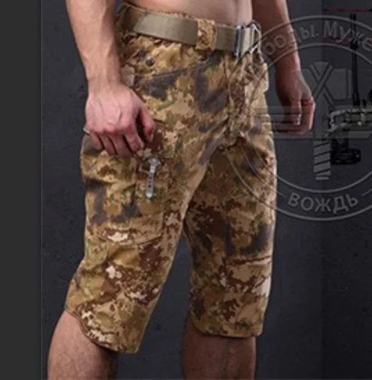 Тактический Открытый Камуфляж капри шорты для мужчин хлопок полиэстер укороченные быстросохнущие брюки Кемпинг тур - Цвет: Ssnd move