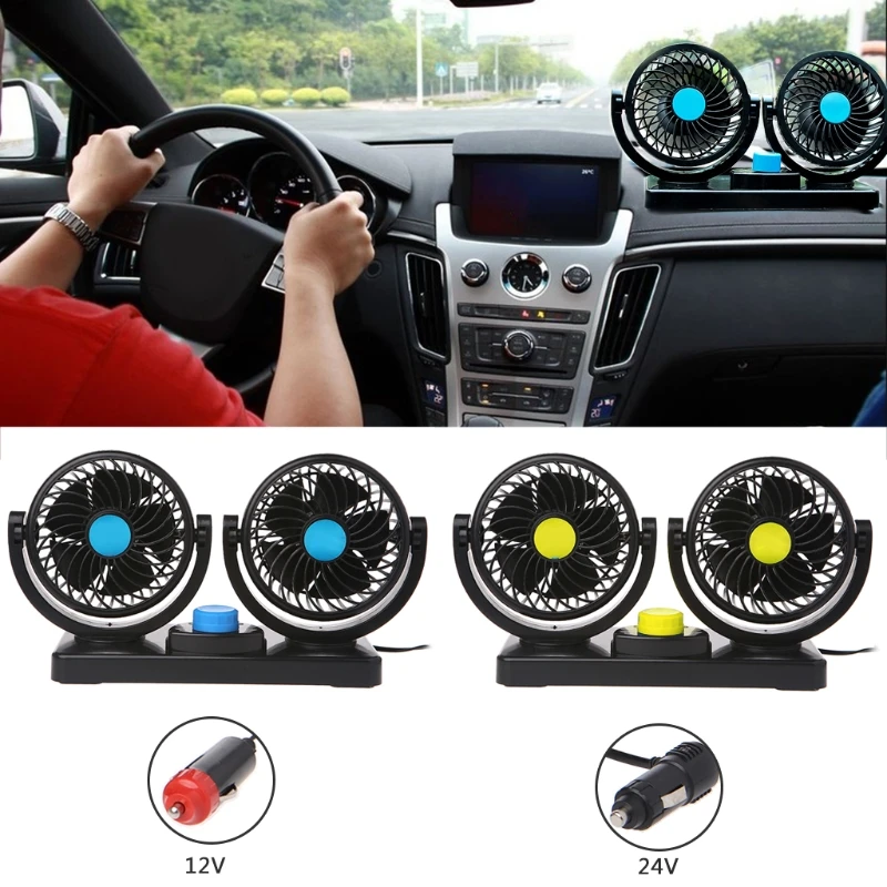 

Mini Electric Car Air Cooling Fan Air Conditioner 360 Degree Rotating 12V 24V
