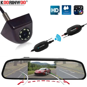 

Koorinwoo 2.4G Car Parking Dynamic Trajectory Moving Line CCD HD colorful Car Rear View Camera LCD TFT Digital Monitor Mirror