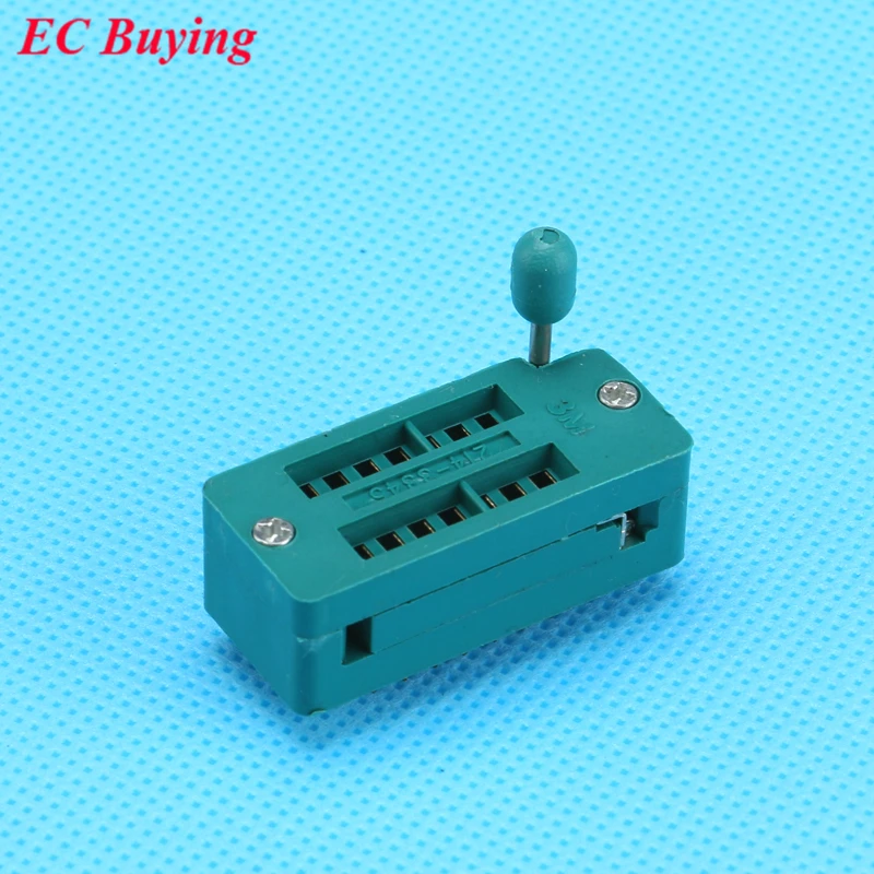 

1PCS 14P 2.54mm ZIP IC Socket 14Pins Narrow DIP Universal Test Socket