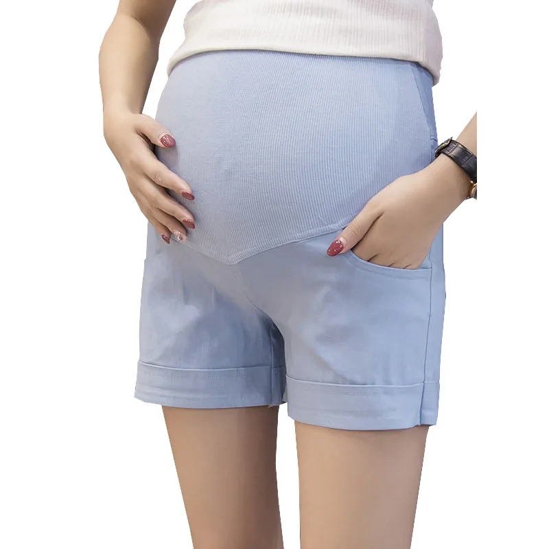 

Summer Elastic Waist Maternity Shorts For Pregnant Women Clothes Abdominal Pregnancy Shorts Pants Nursing Maternity Shorts