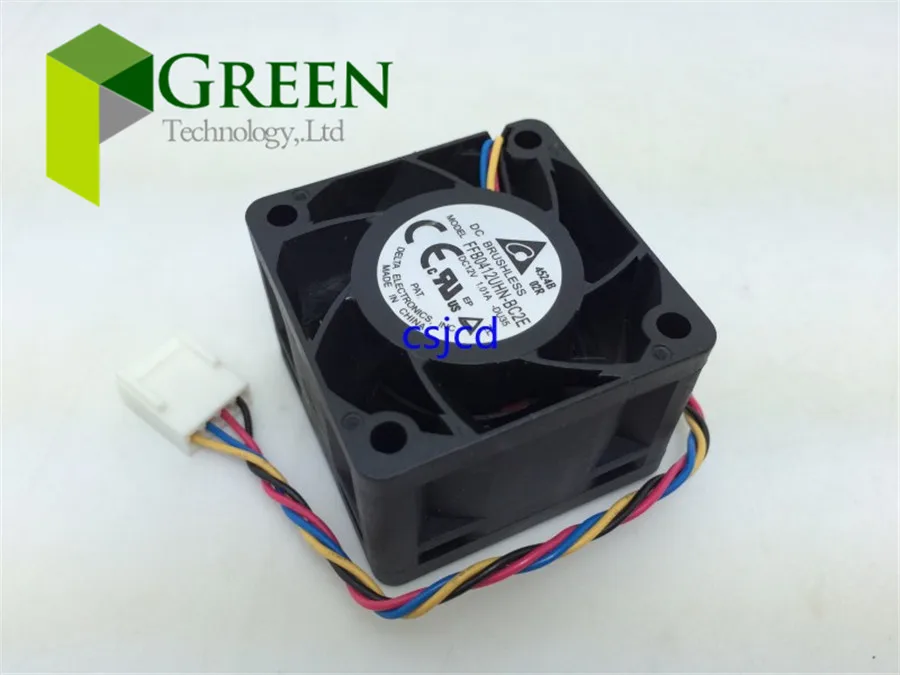 

5PCS The Original Delta 12V 1.01A FFB0412UHN-BC2E 4028 40MM 4CM 1U 2U server fan Big power Cooling fan with 4pin