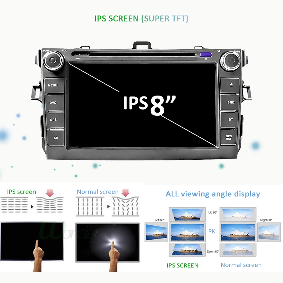 Excellent DSP IPS 4G 64G Android 9.0 AV Output 2 DIN DVD PLAYER For Toyota Corolla 2007 2008 2009 2010 2011 GPS Navigation Stereo Radio 9