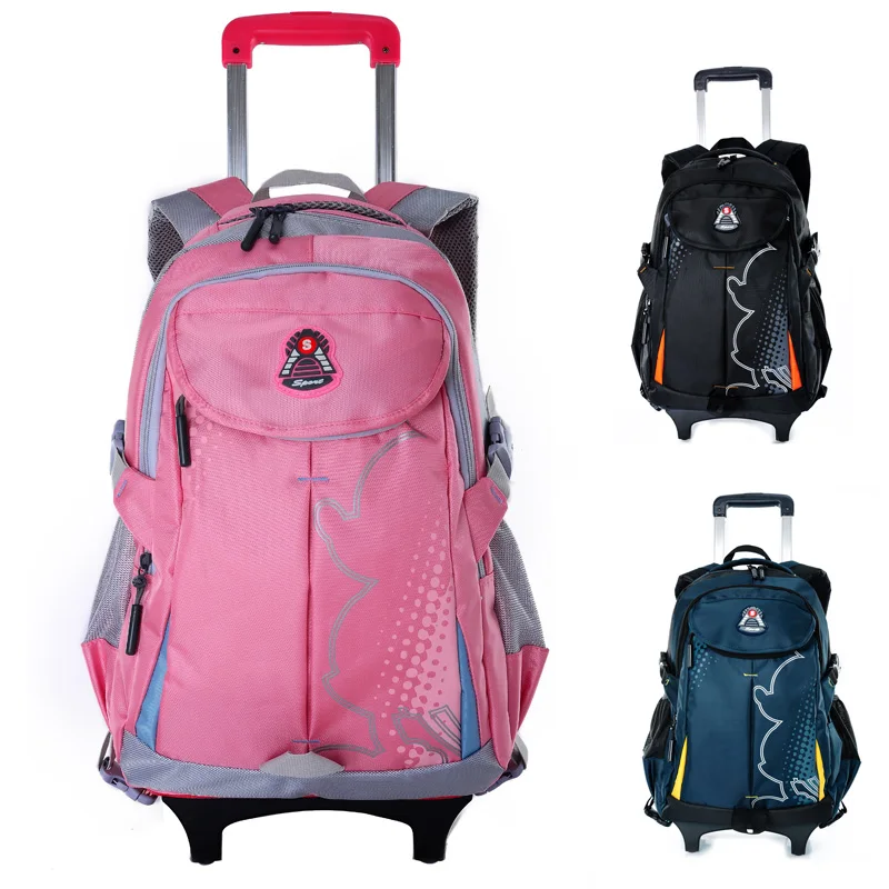 Children Trolley School Bag male primary middle school students trolley