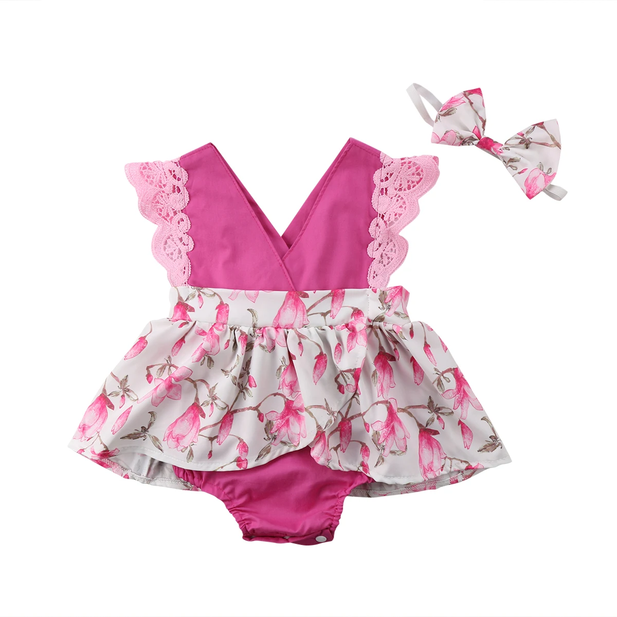 Family Matching Outfits Newborn Baby Girl Lace Romper Dress Outfit ...