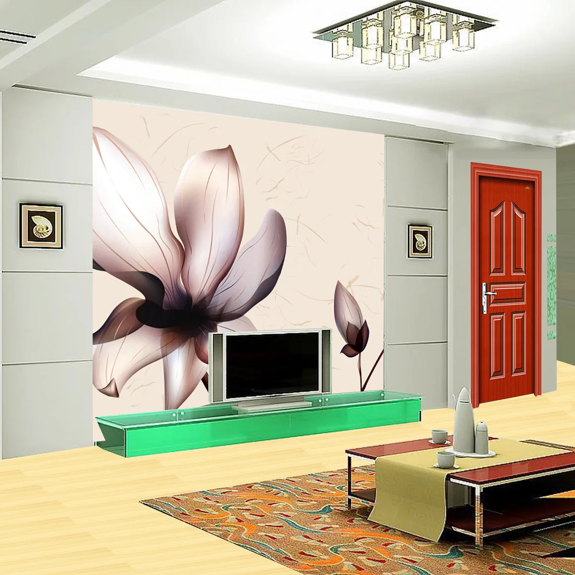

Custom 3D stereoscopic large mural wallpaper fabric wall paper abstract world of the living room bedroom nonwoven lines lotus