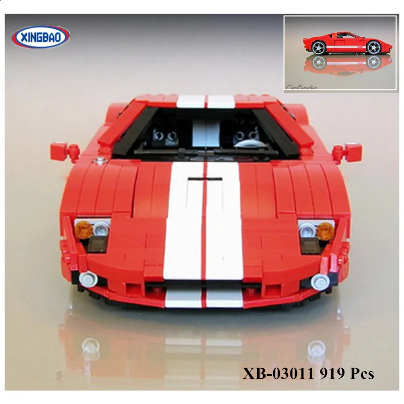 

IN STOCK XingBao 03011 919Pcs Genuine Creative MOC Technic Series The Red Phantom Racing Car Set Building Blocks Bricks