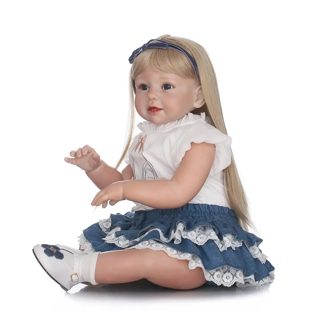 

Kids Soft Silicone Realistic With Clothes Plush Collectibles, Gift, Playmate Toy Girl Reborn Baby Doll