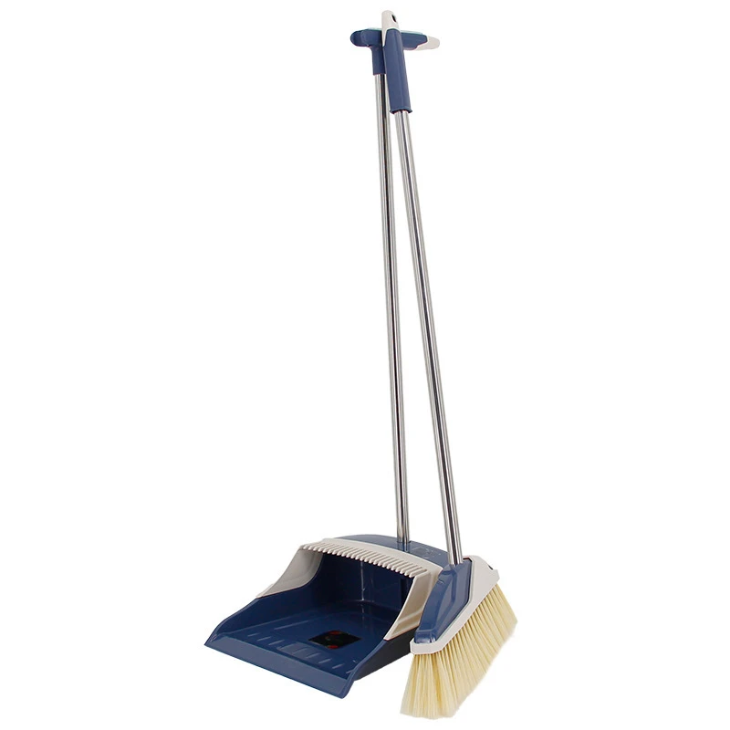 Set De Escoba Y Recogedor Pequeño Color Azul Turquesa | Ideal Para Interior Y Exterior | Fácil Almacenamiento Con Sistema De Anclaje