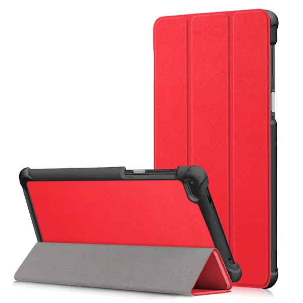 Чехол книжка для Lenovo Tab4 Tab 4 7 inch TB 7504 7504F ТБ 7504X (2017) умный чехол (2017 выпуск) +