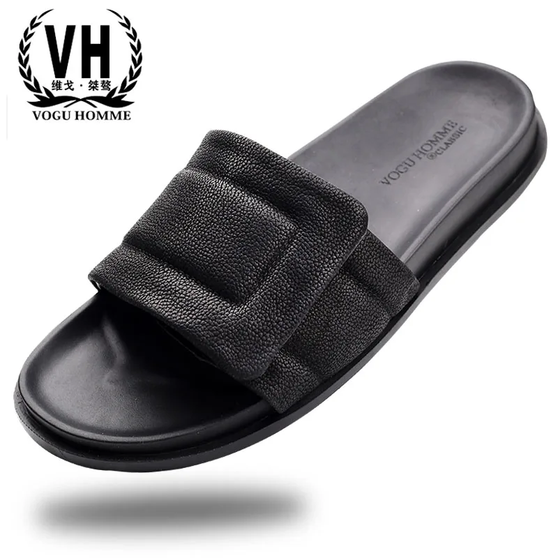

Genuine Leather men's Rome sandals all-match cowhide Sneakers Men Slippers Flip Flops casual Shoes beach outdoor anti-skid male