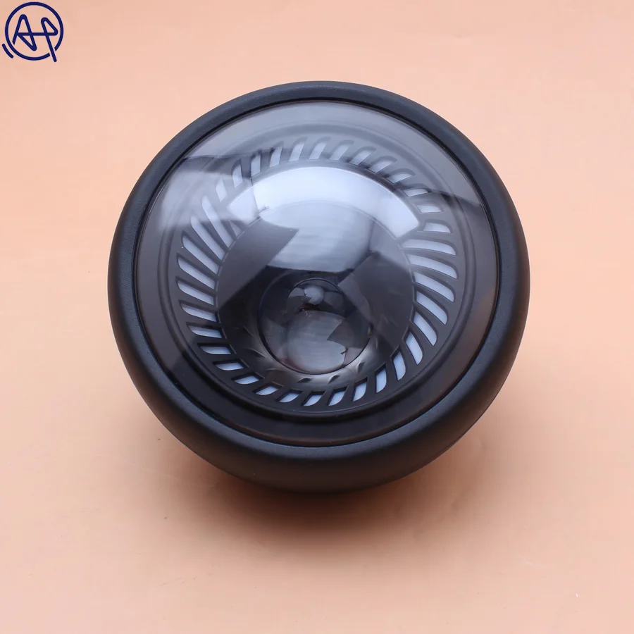  Black Motorcycle Metal Projector DRL LED Front Headlight With Angel Eye +35-43mm Fork Tubes Bracket - 32965084987