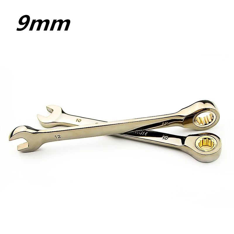9mm Ratchet Spanner Combination wrench a set of keys ratchet hand tools