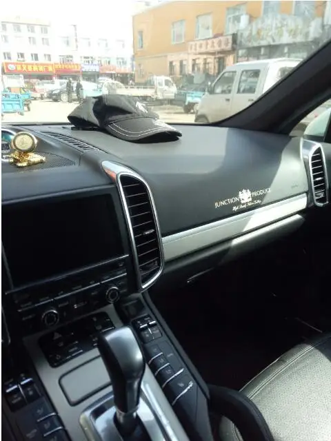  free shipping3D Car center console metal stickers Car Body stickers For Porsche Boxster 718 911 918