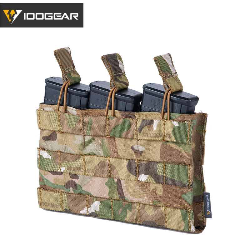 

IDOGEAR Triple Magazine Pouch 5.56 Mag Pouch Open Top Army Airsoft Gear Wargame Military Tactical Mag Pouch 3526