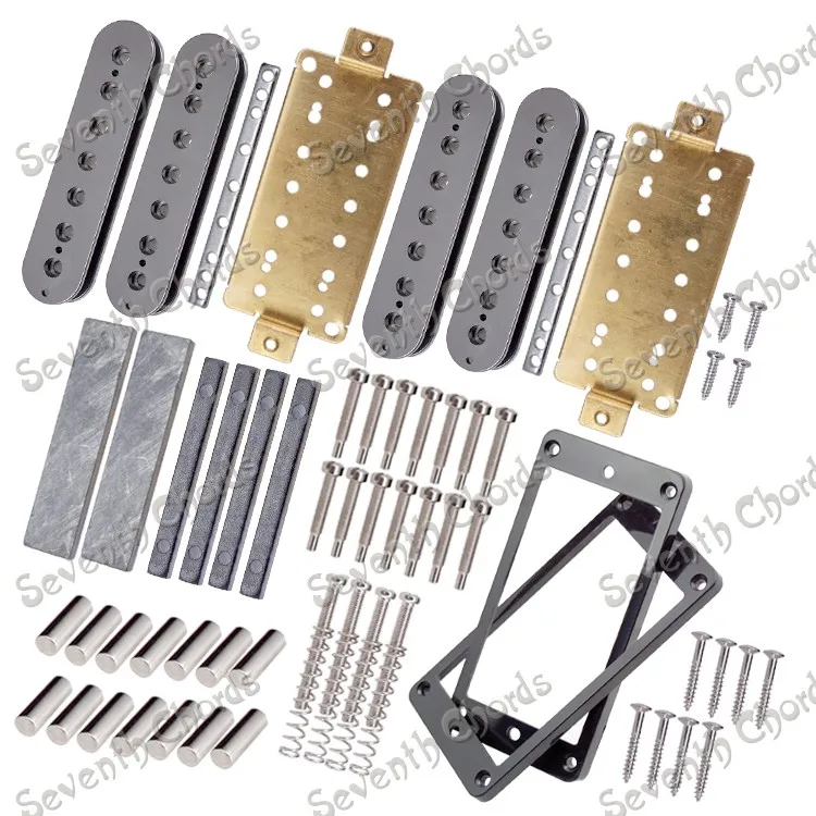 Alnico seven strings electric guitar twin coils pickup fittings wire