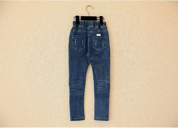 Г. Осенняя детская одежда повседневные джинсы для девочек зимние узкие брюки с рисунком для больших детей Детские узкие брюки плотные леггинсы
