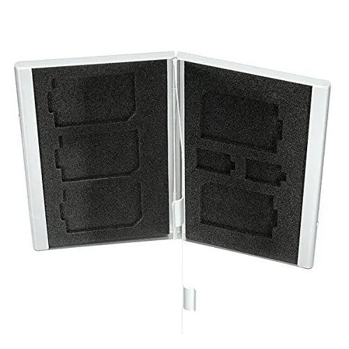

Memory Card Case Storage Case Protection Alu. For SD TF Flash for 5SD + 2TF silver