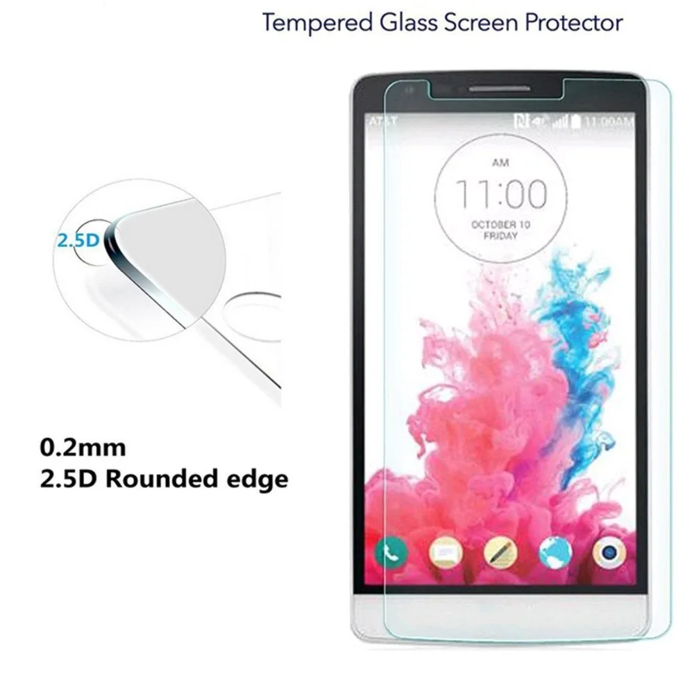 С уровнем твердости 9 H HD 2.5D закаленное Стекло es для Lg G3 стилус D690 абсолютная