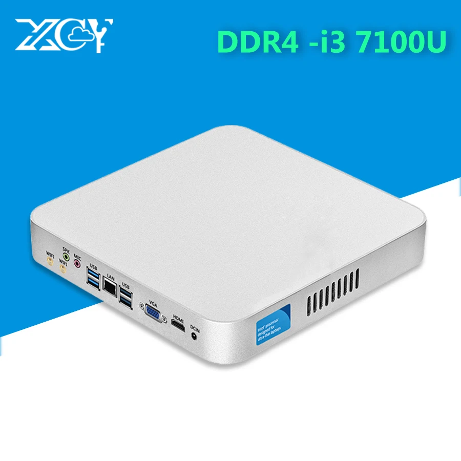 

XCY DDR4 Core i3 7100U Mini PC 16GB RAM 4K HD Graphics 620 Windows 10 Wifi Hdmi Kaby Lake Mini Desktop Computer Gaming PC