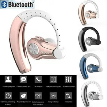 

Single Bluetooth 4.1 Headset Noise Reduction Voice Prompt Sports Bluetooth Headset Earhook Wireless Headphone Bass Stereo 3B23