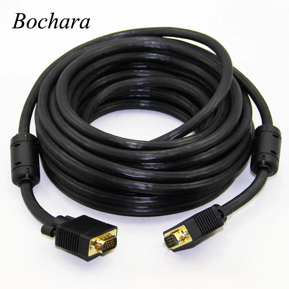 Кабель VGA Bochara с позолоченным штекером на обоих концах 3 + 6 HD полностью проводной | Кабели VGA -32744771160