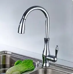 Кран KitchenVidric, бронзовый кран для раковины с масляным эффектом, выдвижной кран на 360 градусов, вращающийся на бортике, кран для холодной и горячей воды