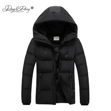 DAVYDAISY, Новое поступление, мужская зимняя куртка, повседневная, с подкладкой, толстая, теплая, парка, мужская мода, простое пальто, Мужская Брендовая верхняя одежда JK078