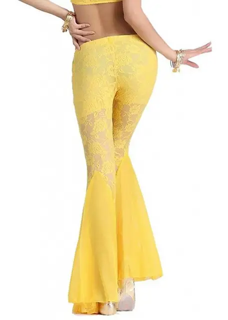 Pantaloni Danza Del Ventre Indiana Con Lacci - Costume Sexy Professionale Per Performance Femminile - Foto 9