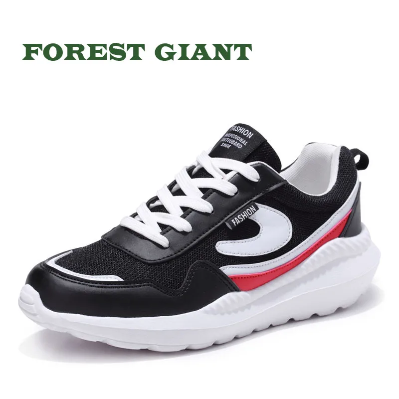 

FOREST GIANT Men Shoes Big Size Spring Autumn Sneakers Breathable Casual Shoes Fashion Lace up Men Sneakers Mesh Flat Shoes 5881