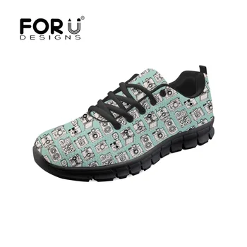 

FORUDESIGNS Women Sneakers Casual Mesh Shoes Vintage Cameras Printed Trainers Femme Chaussure Female Footwear Zapatillas Mujer