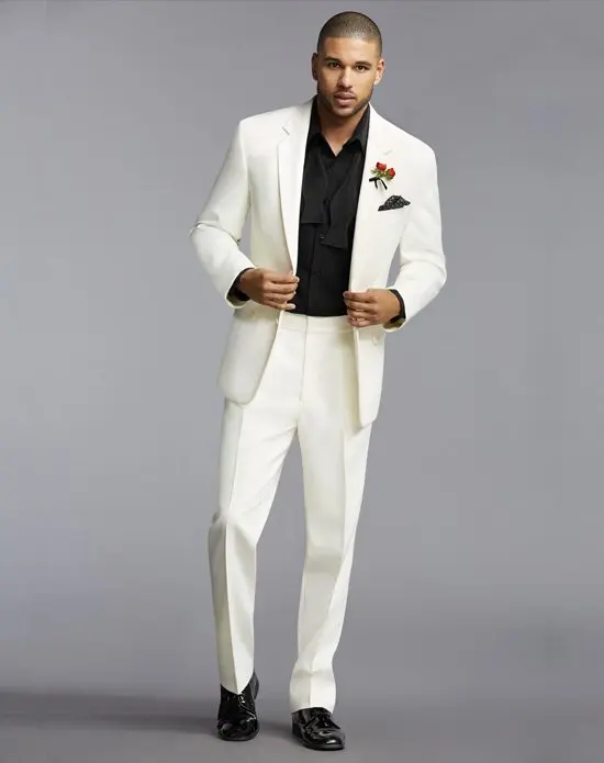 Custom Made Men Suits Groomsmen Notch Lapel Groom Tuxedos 2017 Ivory Htb1fpdykvauxfq6fxj