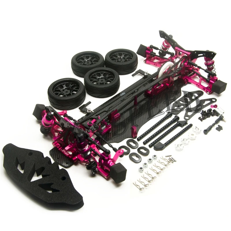 

AXSPEED SAKUR XIS Frame Kit Alloy & Carbon RC 1/10 SAKUR XIS Drift Racing Car Frame Body Kit w/ Wheels
