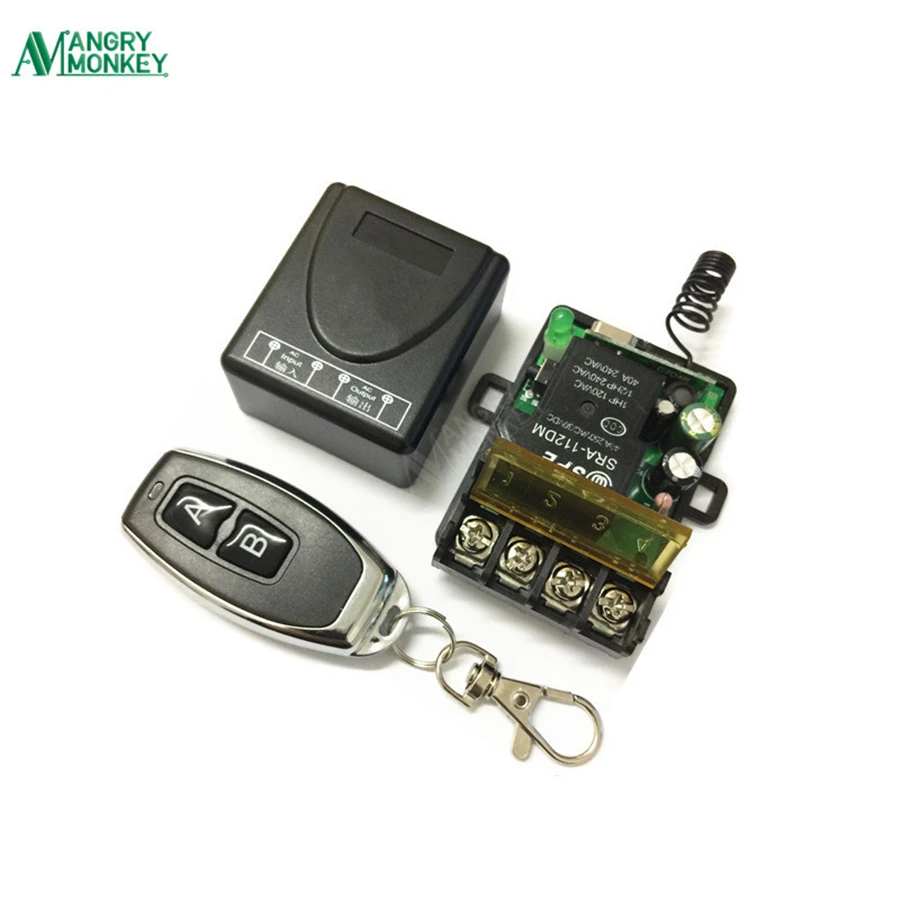 

433Mhz Universal Wireless RF Remote Control Switch AC 220V 1CH 30A Relay Receiver and 2 channel 433 Mhz Remote For Water pump