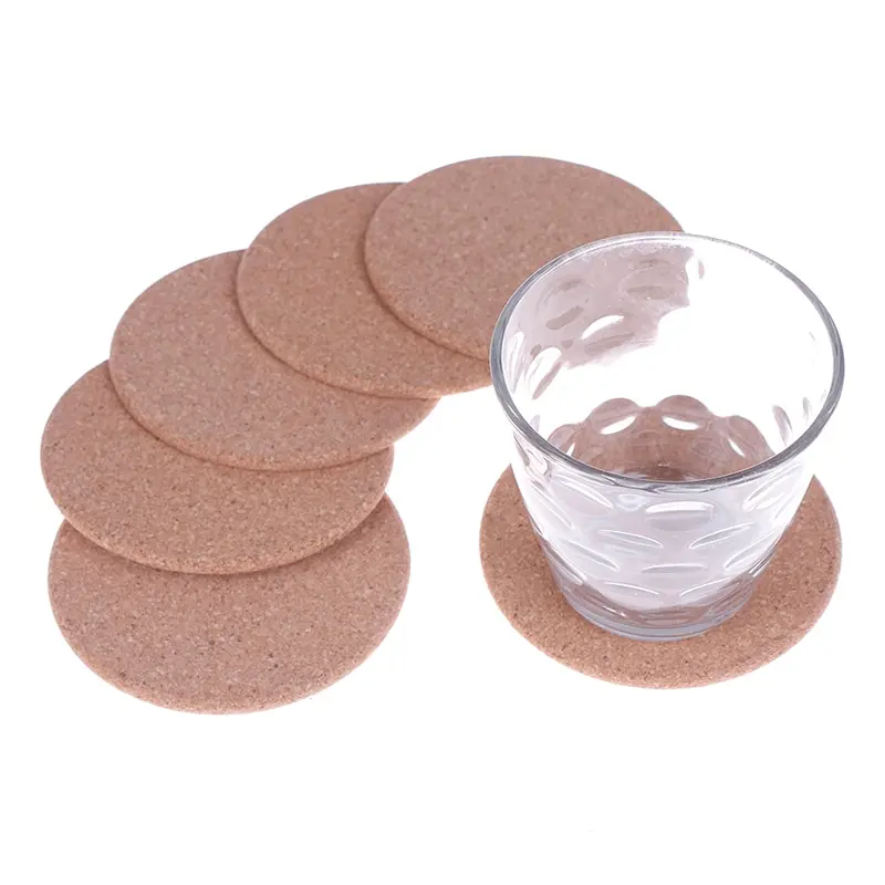 100mm Round plain cork coasters custom coffee beer drink wine mats for