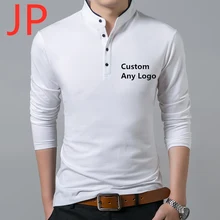 JP Пользовательский логотип модный мужской осенне-зимний свитер пуловер теплый вязаный свитер на пуговицах Блузка Топы однотонный мужской свитер куртка