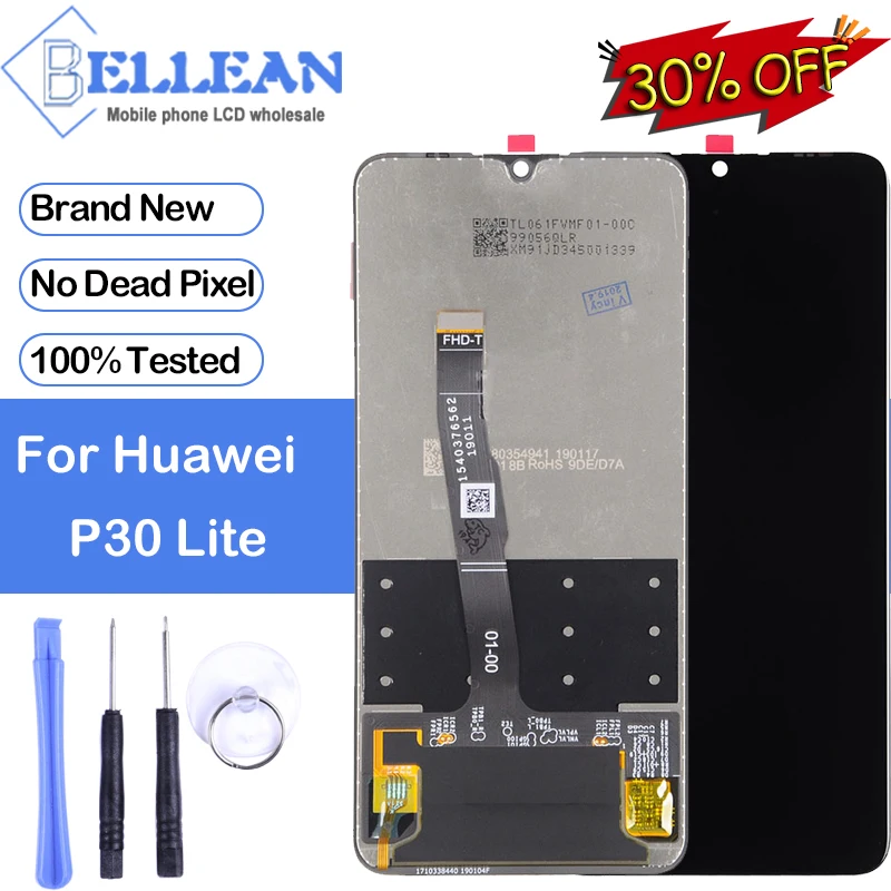 

Dinamico Nova 4E LCD Promotion For Huawei P30 Lite Lcd MAR L01A L21 L22A L22B Display With Touch Screen Digitizer Assembly 1Pcs
