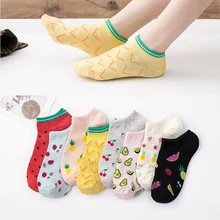 Yishine 10 пар хлопок фрукты женские носки до щиколотки Мода Прекрасный Вышивка носок "Ананас" Высокое качество Весна Лето Носки