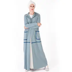 Мусульманское платье-Абая Исламская Костюмы для Для женщин Малайзии джилбаба Djellaba халат мусульманин турецкий баю кимоно кафтан туника SP205