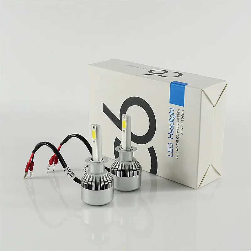 

2018 Promotion Real 2x Just Plug & Play H1 Chip Cob Car Headlight Driving Fog Front Lamp Bulb Drl 6000k/3000k Light Sourcing