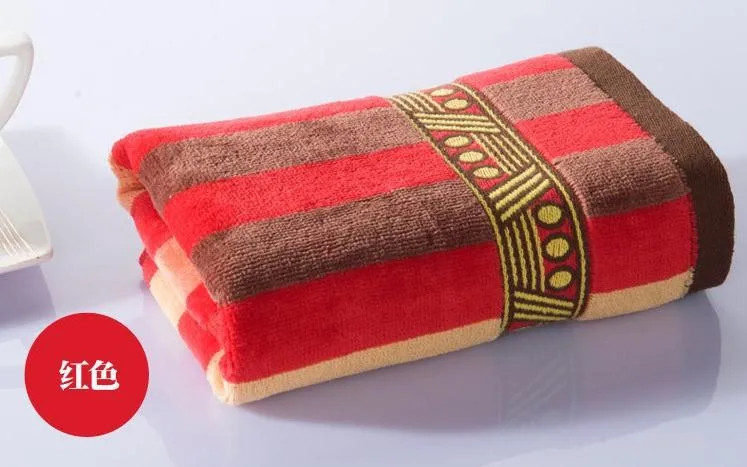 2 шт./лот, полотенца Классический жаккард Ультра мягкий толстый размера плюс хлопок банное полотенце для взрослых toalha35* 76 см